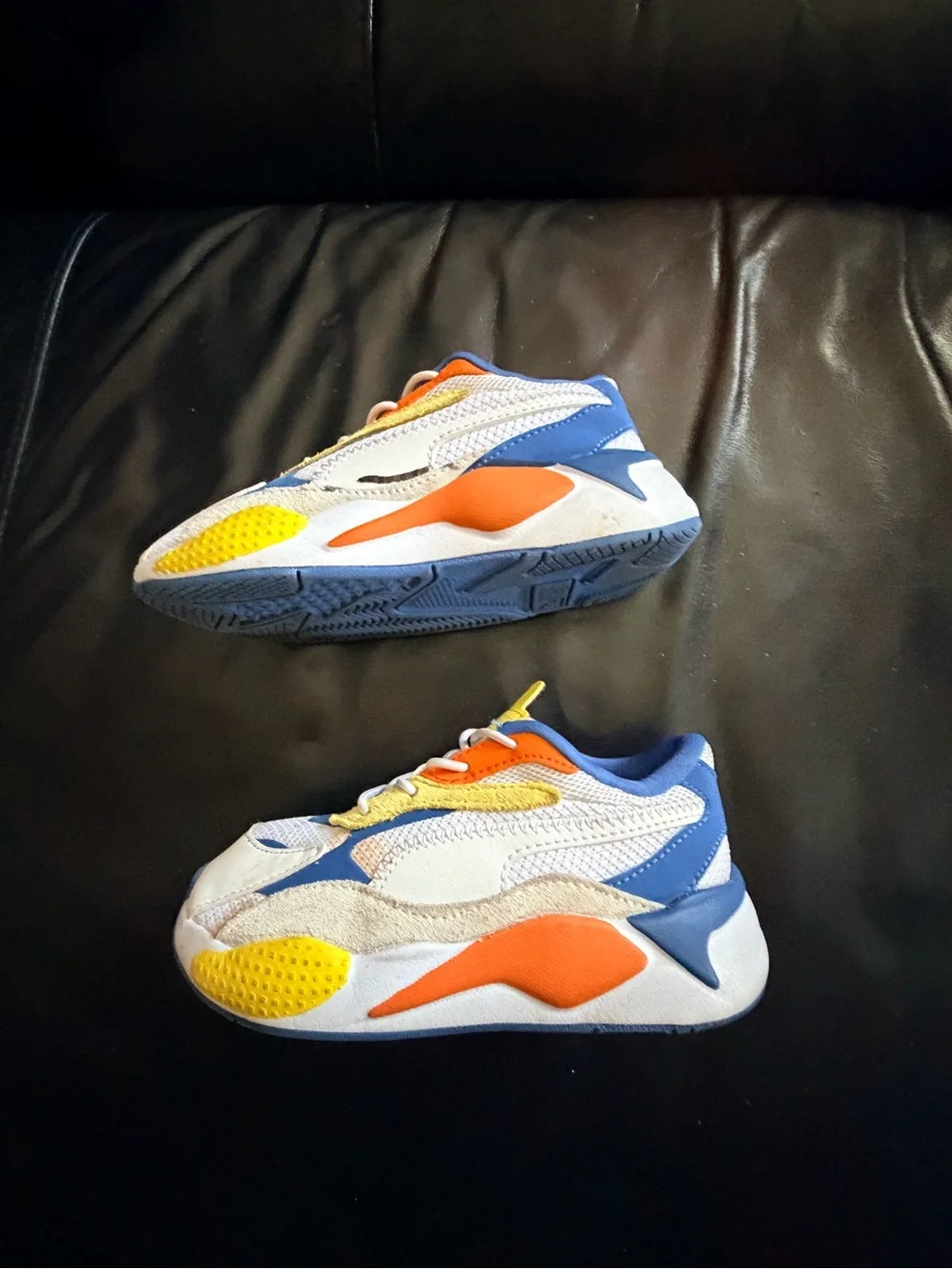 Puma Kids Blue, Yellow & Orange RS-X Sneakers